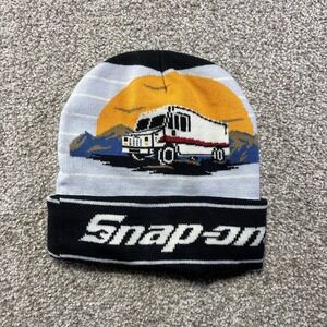 Snap On Tools Beanie Mens One Size Multicolor Snap-on Truck Fleece Lined Hat